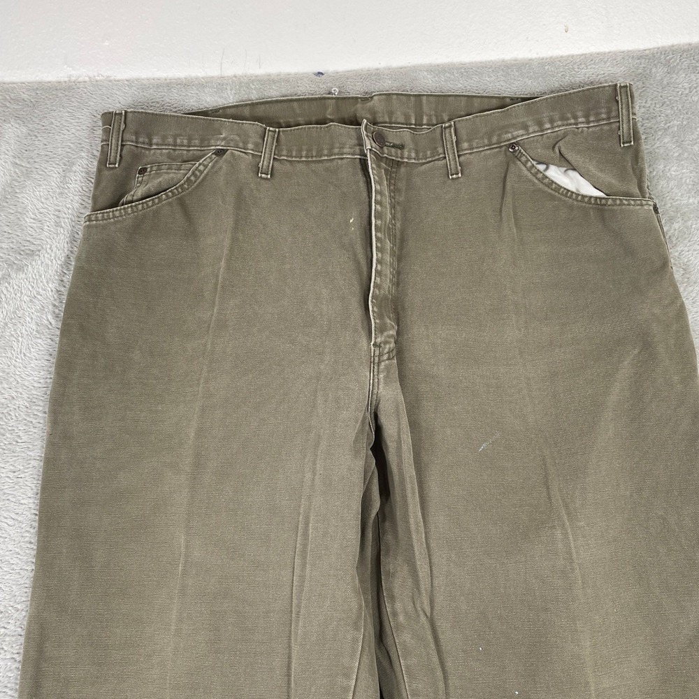 Dickies Carpenter Pants Mens 44x32 Brown Duck Canvas Utility Workwear Skater - Picture 8 of 15